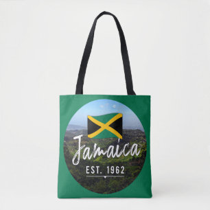 Tote Bag "Jamaïque Est. Montagnes Bleues 1962 Avec Drapeau