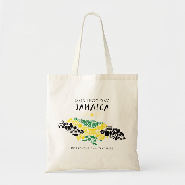 Tote Bag Jamaïque Fourre-tout (Personnalisé | Ajouter votre (Devant)
