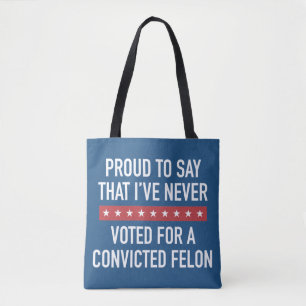 Tote Bag Jamais voté pour Trump