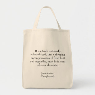 Tote Bag Jane Austen Paraphrase
