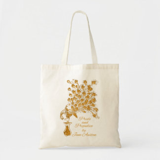 Tote Bag Jane Austen Peacock Fierté & Préjugés Book Club Fa