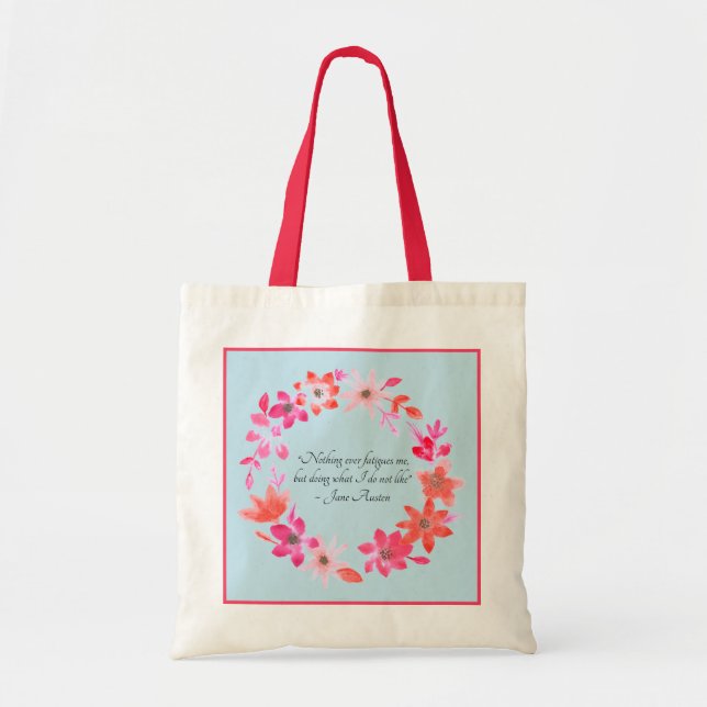 Tote Bag Jane Austen Self-Care Quote – Mansfield Park  (Devant)