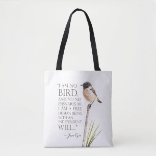 Tote Bag Jane Eyre - Je Ne Suis Pas Un Oiseau - Oiseau Brow