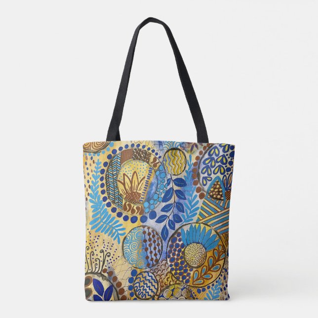 Tote Bag Janvier Bleu à travers le miroir (Dos)