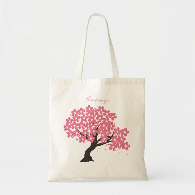 Tote Bag Japanese Sakura Cherry Blossoms Thunder_Cove (Devant)