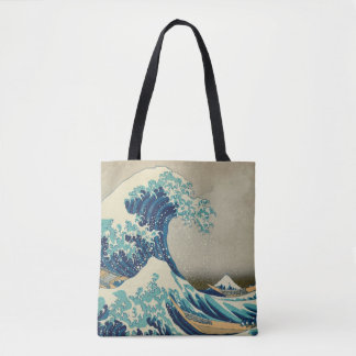 Tote Bag Japon - Art japonais (Grande vague au large de Kan