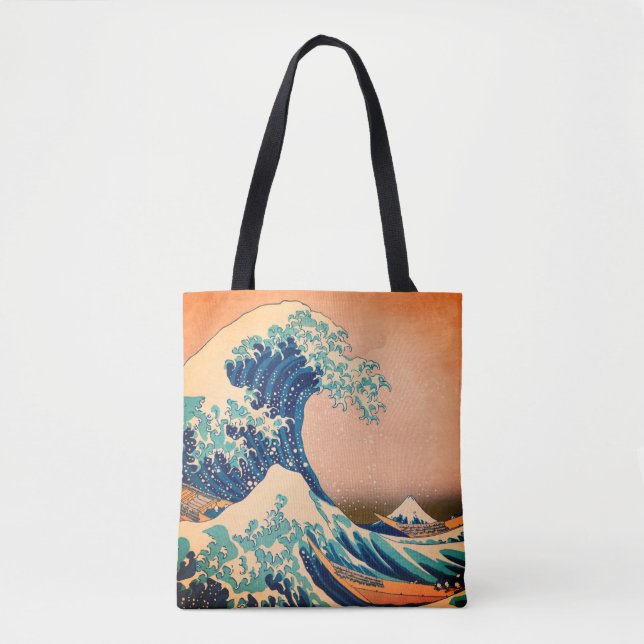 Tote Bag Japon - Art japonais (Grande vague au large de Kan (Devant)