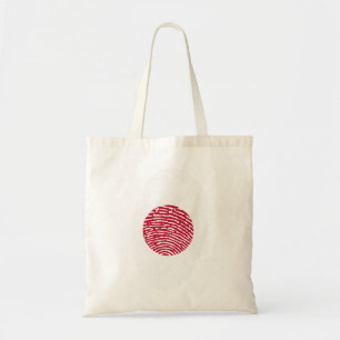 Tote Bag Japon Drapeau empreintes digitales Pays Fierté Ide