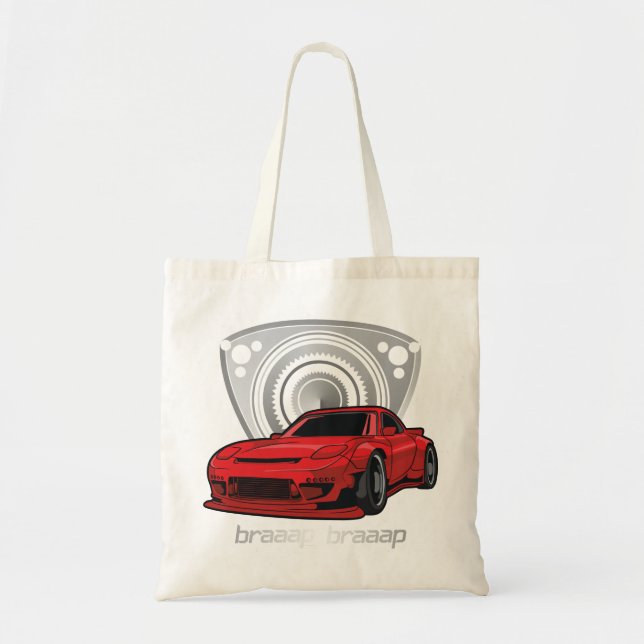 Tote Bag Japon Rotary Mazda RX7 BRAAP (Devant)