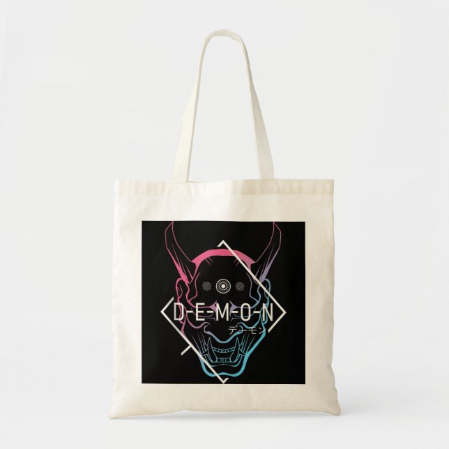 Tote Bag Japonais Oni Masque Demon Ogre - esthétique Japon  (Devant)