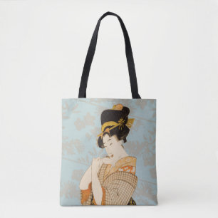 Tote Bag Japonaise vintage Geisha Girl Entertainer en Kimon