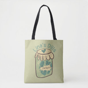 Tote Bag Jar amusant Pickles Dill Green Food Lover