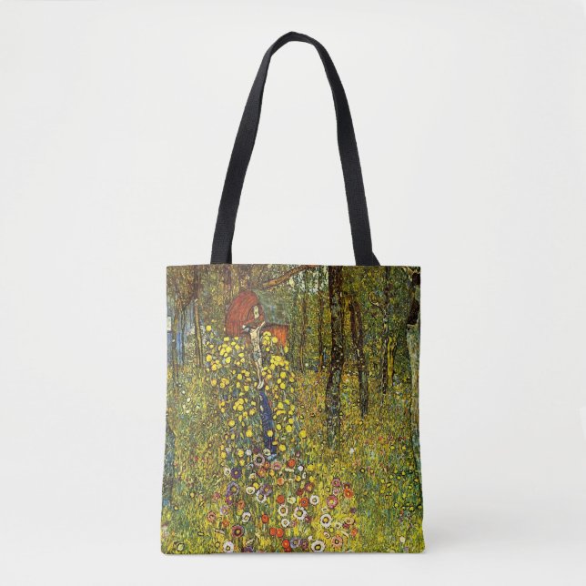 Tote Bag Jardin agricole avec Crucifix par Gustav Klimt (Devant)