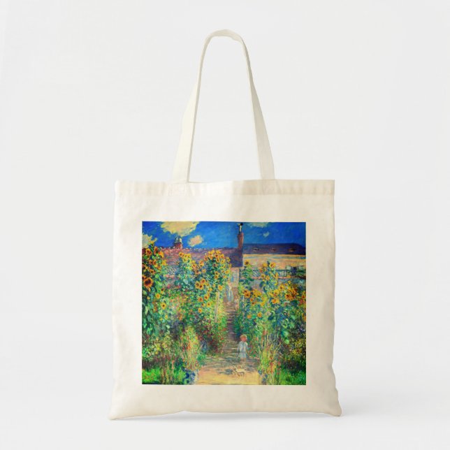 Tote Bag Jardin aux fleurs de Monet (Devant)