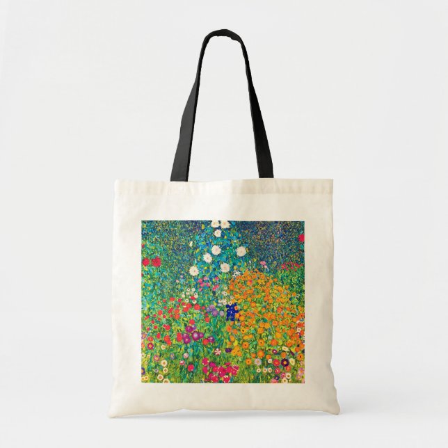 Tote Bag Jardin aux fleurs, Gustav Klimt (Devant)