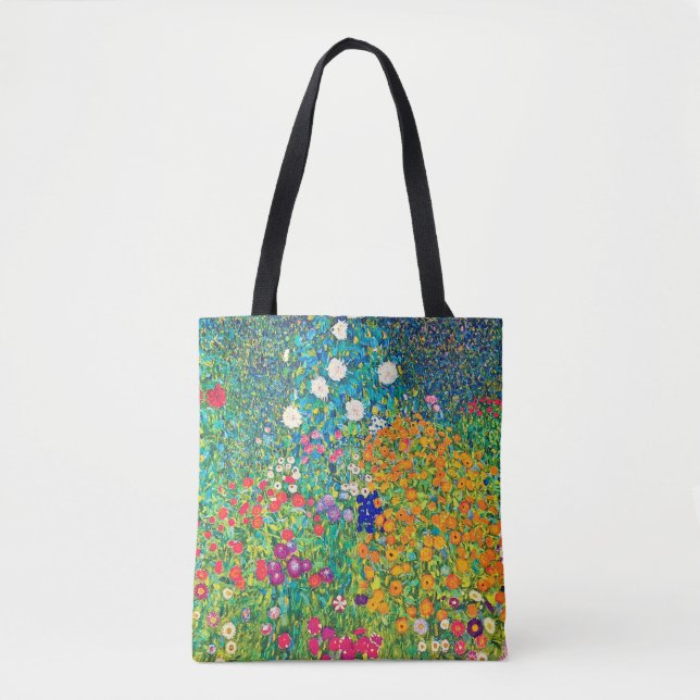 Tote Bag Jardin aux fleurs, Gustav Klimt (Devant)