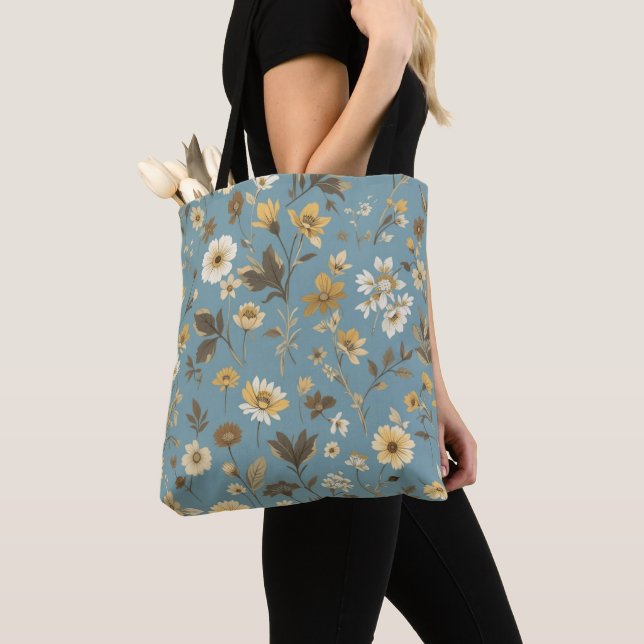 Tote Bag Jardin bleu (De près)