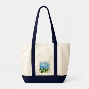 Tote Bag Jardin bleu chic de monogramme de fleur