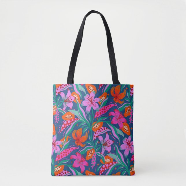 Tote Bag Jardin Botanique Vibrant (Devant)