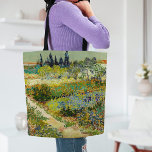 Tote Bag Jardin d'Arles | Vincent van Gogh<br><div class="desc">Garden at Arles (1888) de l'artiste post-impressionniste néerlandais Vincent van Gogh. L'oeuvre originale est une huile sur toile représentant un paysage luxuriant de fleurs colorées. Utilisez les outils de conception pour ajouter du texte personnalisé ou personnaliser l'image.</div>