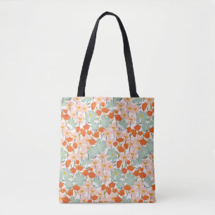 Tote Bag Jardin de belles fleurs dessinées à la main en ros