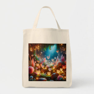 Tote Bag Jardin de cœur de fleurs magiques lumineuses