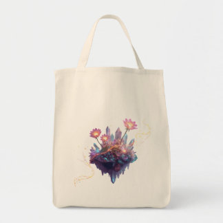 Tote Bag Jardin de cristal vibrant dans l'espace cosmique