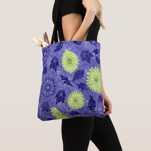 Tote Bag Jardin de Daisy à minuit (De près)