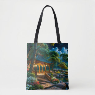 Tote Bag Jardin de la nuit tranquille