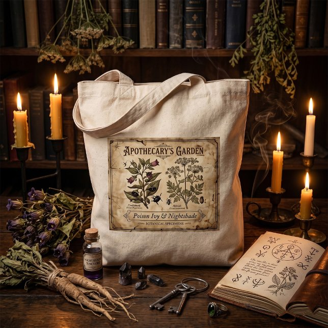 Tote Bag Jardin de l'Apothicaire Poison Morelle (Créateur téléchargé)