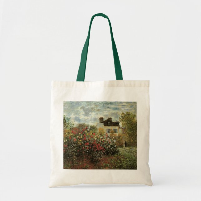 Tote Bag Jardin de Monet à Argenteuil par Claude Monet (Devant)