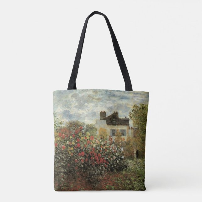Tote Bag Jardin de Monet à Argenteuil par Claude Monet (Dos)