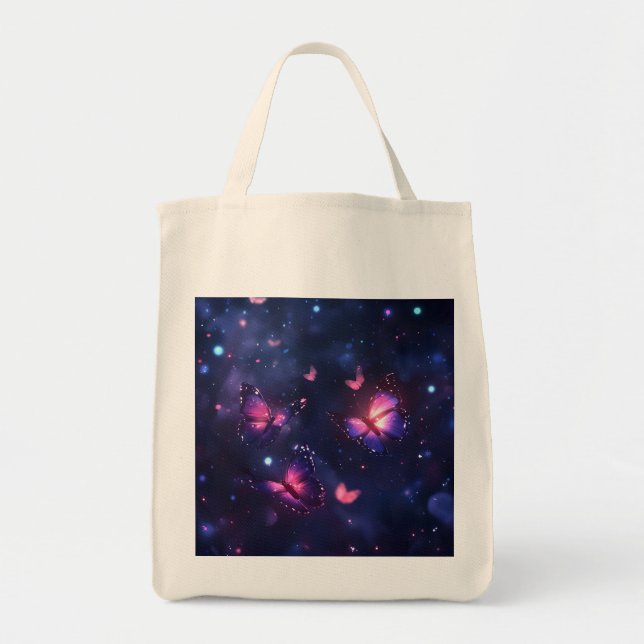 Tote Bag Jardin de papillons de nuit céleste (Devant)