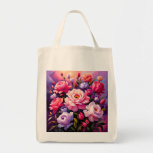 Tote Bag Jardin de printemps Zen lever de soleil Fleur rose