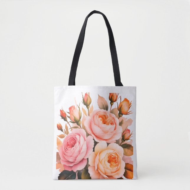 Tote Bag Jardin de Roses Rouges (Devant)