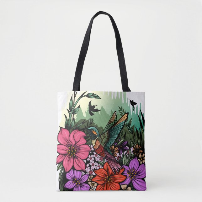 Tote Bag Jardin des colibris (Devant)