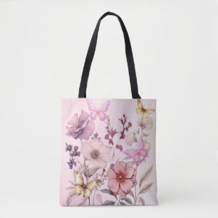 Tote Bag Jardin des papillons Cottagecore