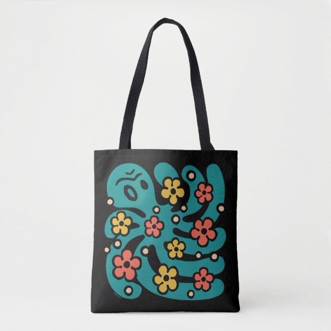 Tote Bag Jardin des poulpes (Devant)
