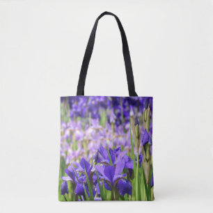 Tote Bag Jardin d'iris améthyste pourpre