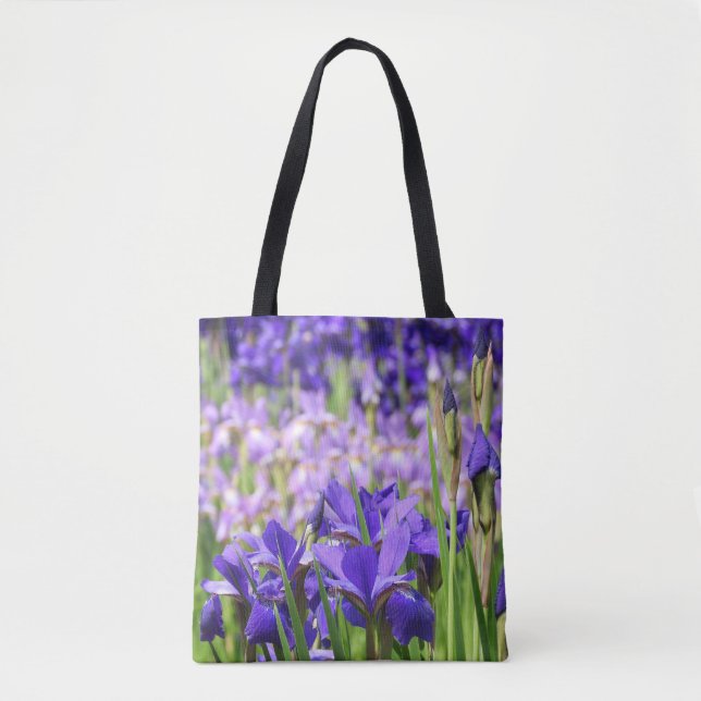 Tote Bag Jardin d'iris améthyste pourpre (Devant)