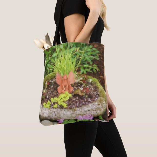 Tote Bag Jardin Fleur Fée Photo Peinture (De près)