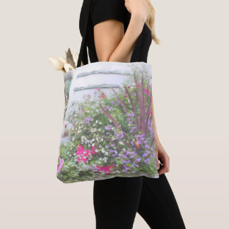 Tote Bag Jardin Fleur Jardin Aquarelle Peinture