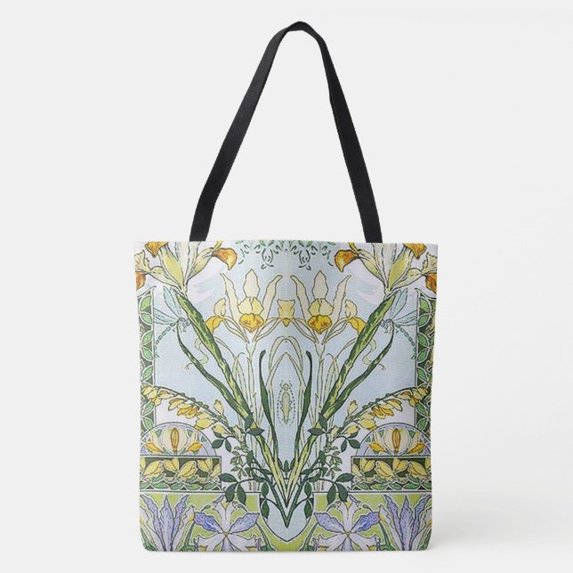 Tote Bag Jardin fleuri Art nouveau (Devant)