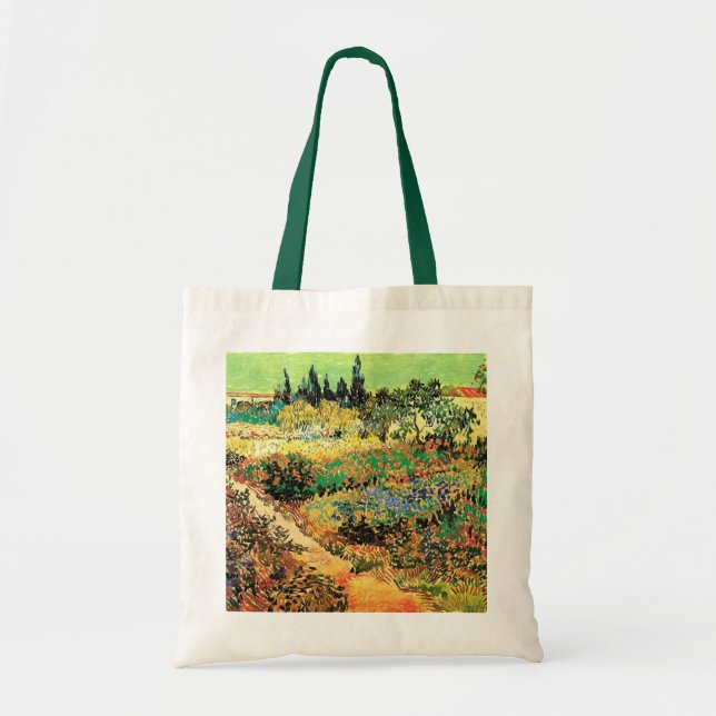 Tote Bag Jardin fleuri avec chemin par Vincent van Gogh (Devant)