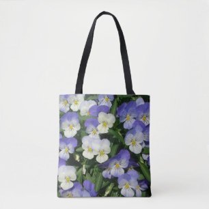 Tote Bag Jardin Floral de Pensées Violettes