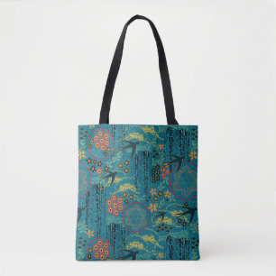 Tote Bag Jardin japonais dans Teal