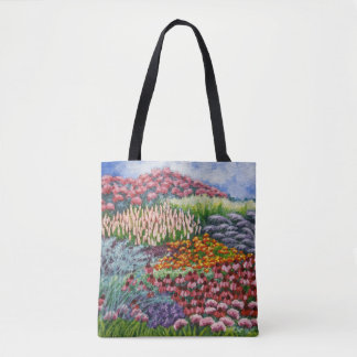 Tote Bag Jardin/jardin fleuri en août Oeuvres d'art/peintur