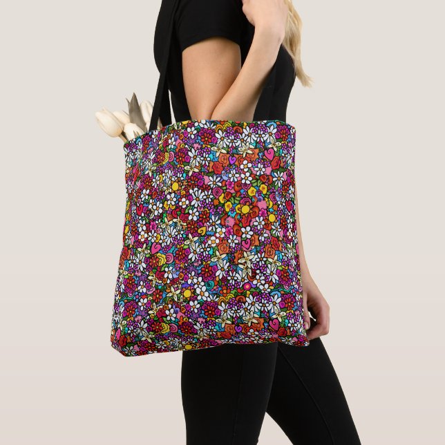 Tote Bag Jardin joyeux (De près)