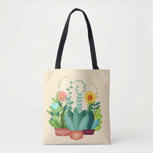 Tote Bag Jardin Peu Réjouissant (Devant)