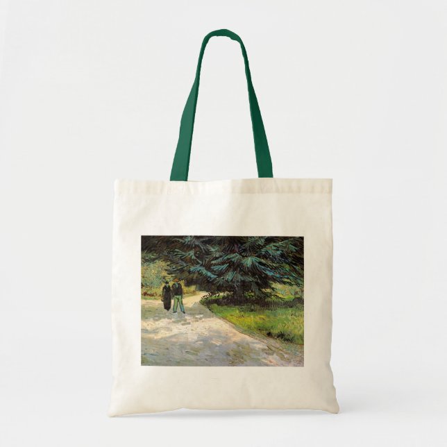 Tote Bag Jardin public avec couple par Vincent van Gogh (Devant)